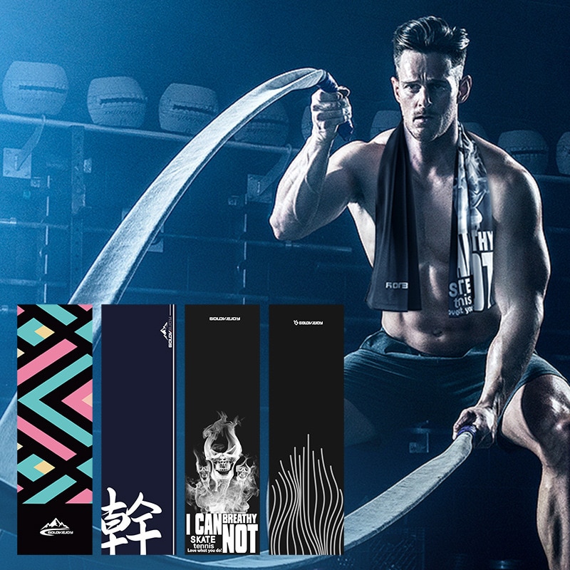 neue Kalt Sport Handtuch Flut Druck Handgelenk Handtuch Schal draussen Fitness Schweiß-abwischen Leichte Schnell trocknend handtuch
