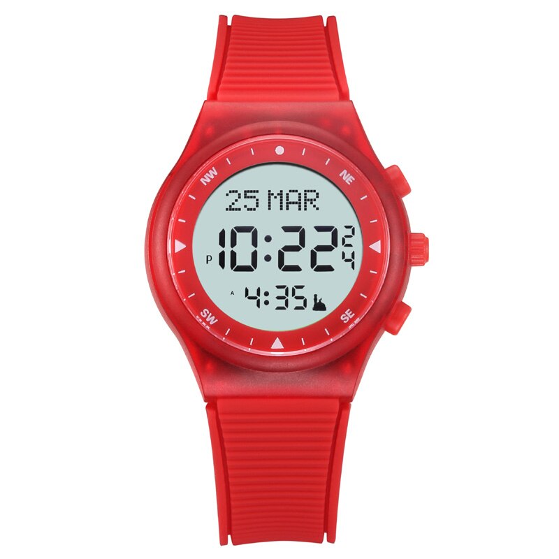 Alfajr Tijd Horloge Voor Islam Gebed Ondersteuning Arabisch Engels Taal Beste Moslim Azan Klok Met Automatische Qiblah Athan Alarm: red