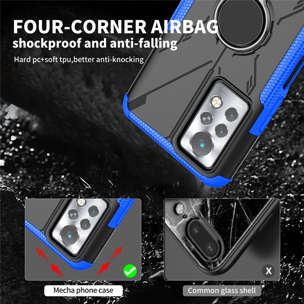 For Infinix Note 11 Case Luxury Ring Back Cover Stand Armor ShockProof Case For Infinix Note 11 Pro Note11 Phone Case