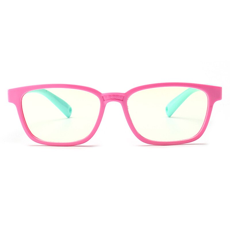 Børns optiske briller, der kan bøjes i et stykke, sikre briller, almindeligt spejl, anti-blåt lys, silikone beskyttelsesbriller