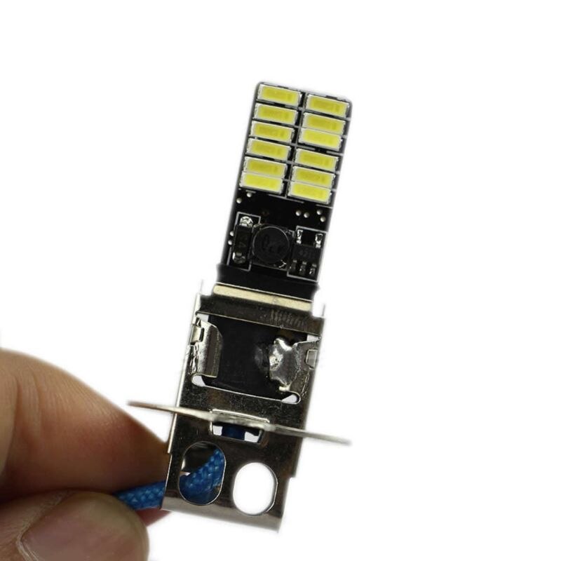 24-SMD-4014 H3 6500K versteckt Xenon Weiß LED-lampen für Nebel Lichter oder Fahren Lampen E7CA