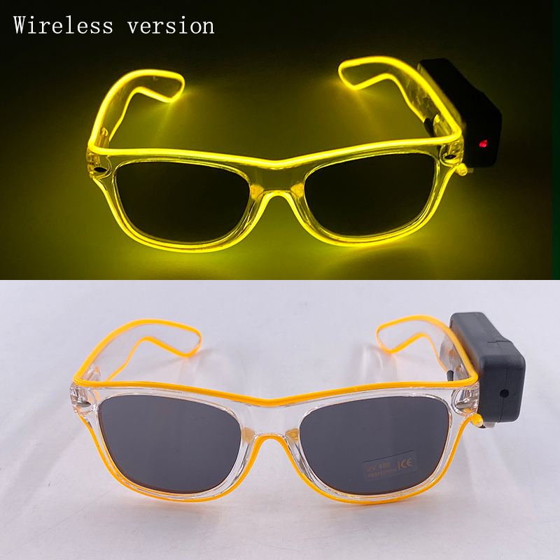 Wireless Led Jsut Married Sunglasses Bride Accessories Wedding As Honey Bride And Groom Glowing Wedding Heart Glasses: black