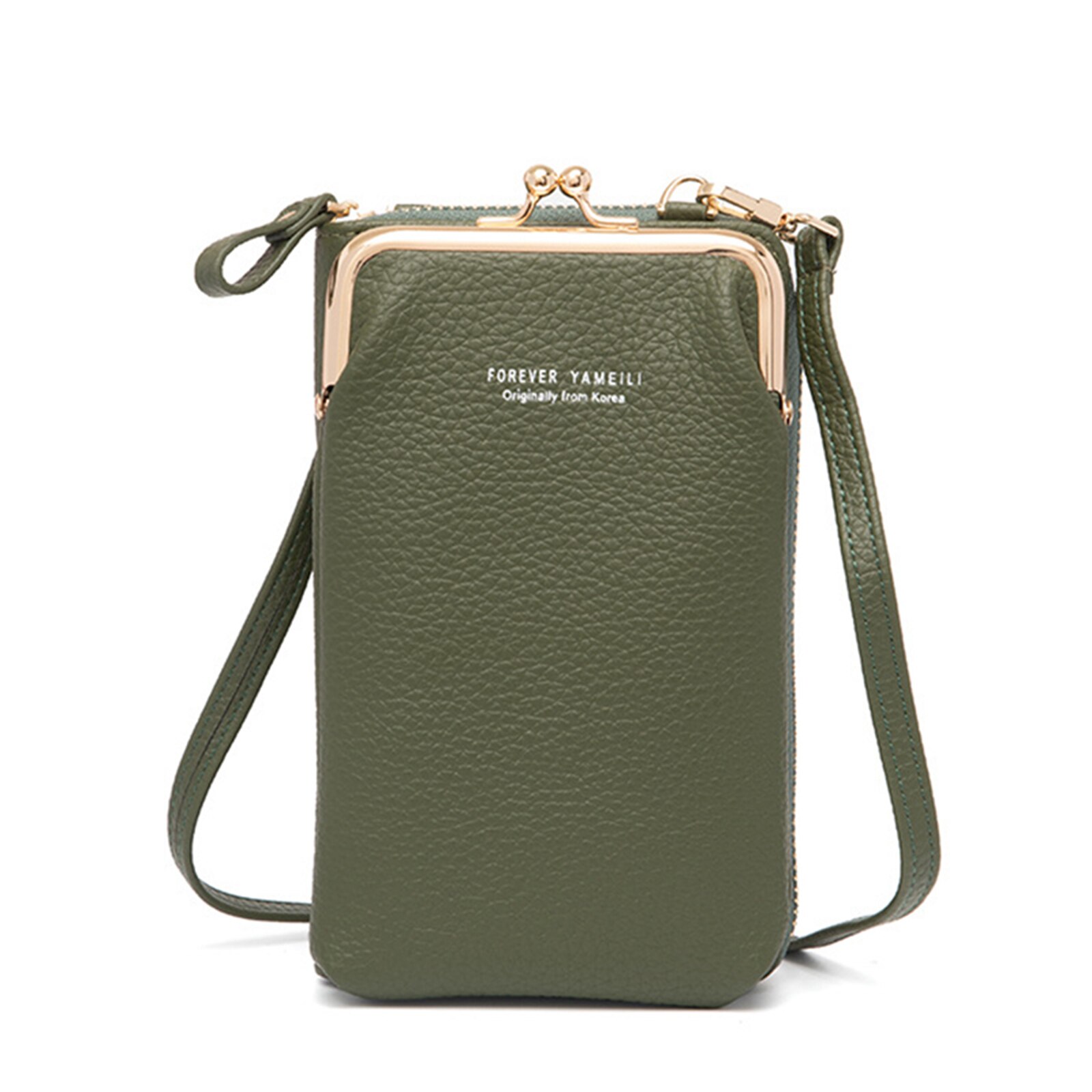 Vrouwen Kleine Telefoon Cross Body Purse Pu Leather Blocking Cross Body Mobiele Telefoon Tas Voor Vrouwen Met Rits &amp; lock: green