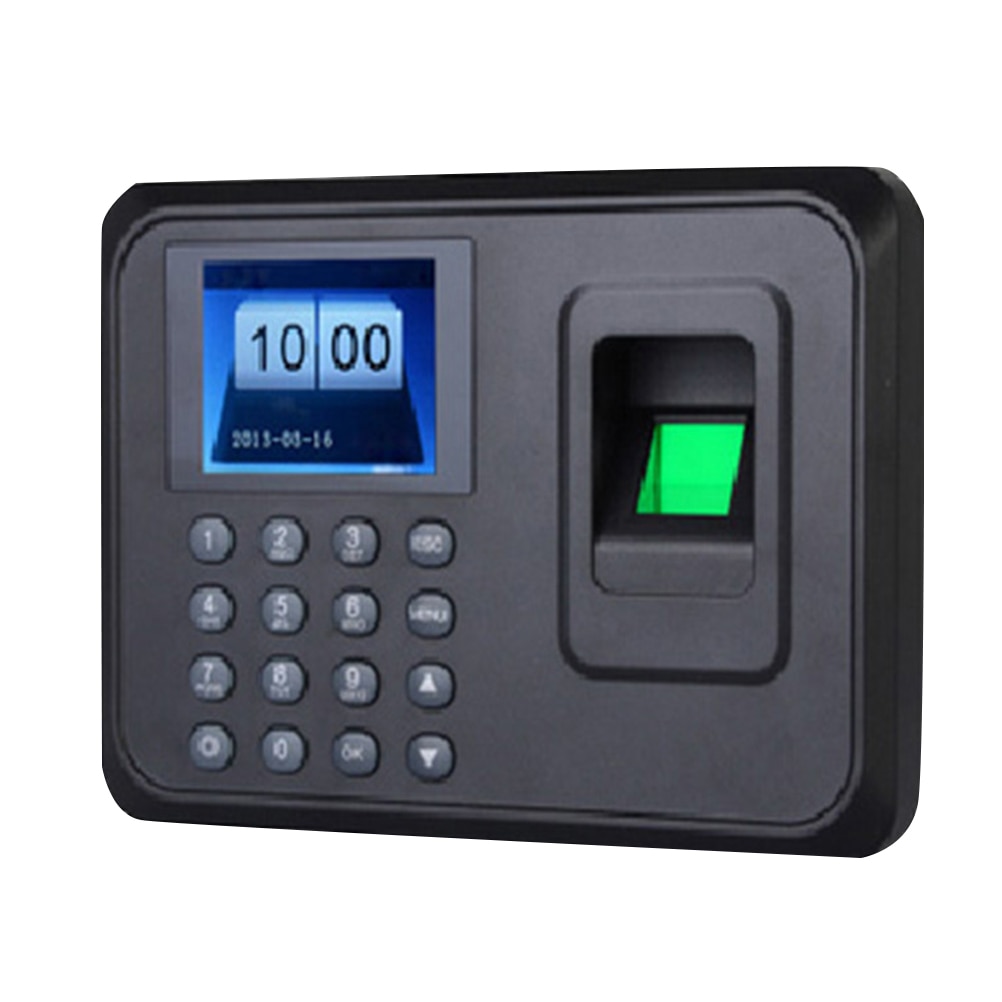 1PC Fingerprint Time Clock 600 Fingerprints LCD Display Payroll Recorder for Factory Office Hotel