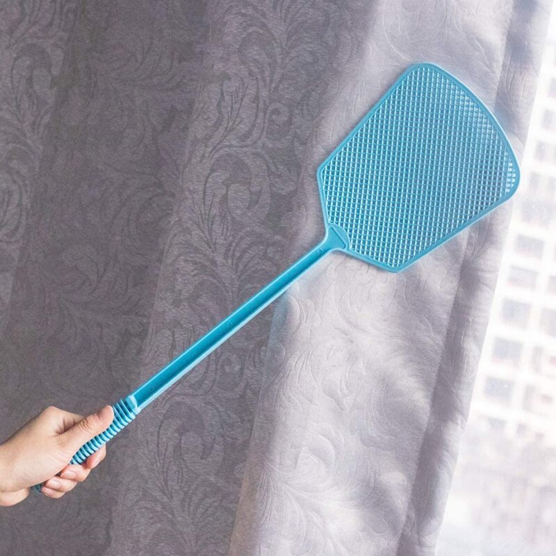 Fly Swatter 10Pack Manual Swat Pest Control Long Handle Swatter Plastic Fly Swats Set Mosquitoes Fly Killer Color Mixing