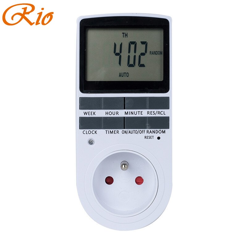 Electronic Digital Timer Switch EUPlug Kitchen Timer Outlet 230V 7 Day 12/24 Hour Programmable Timing Socket Food thermometer