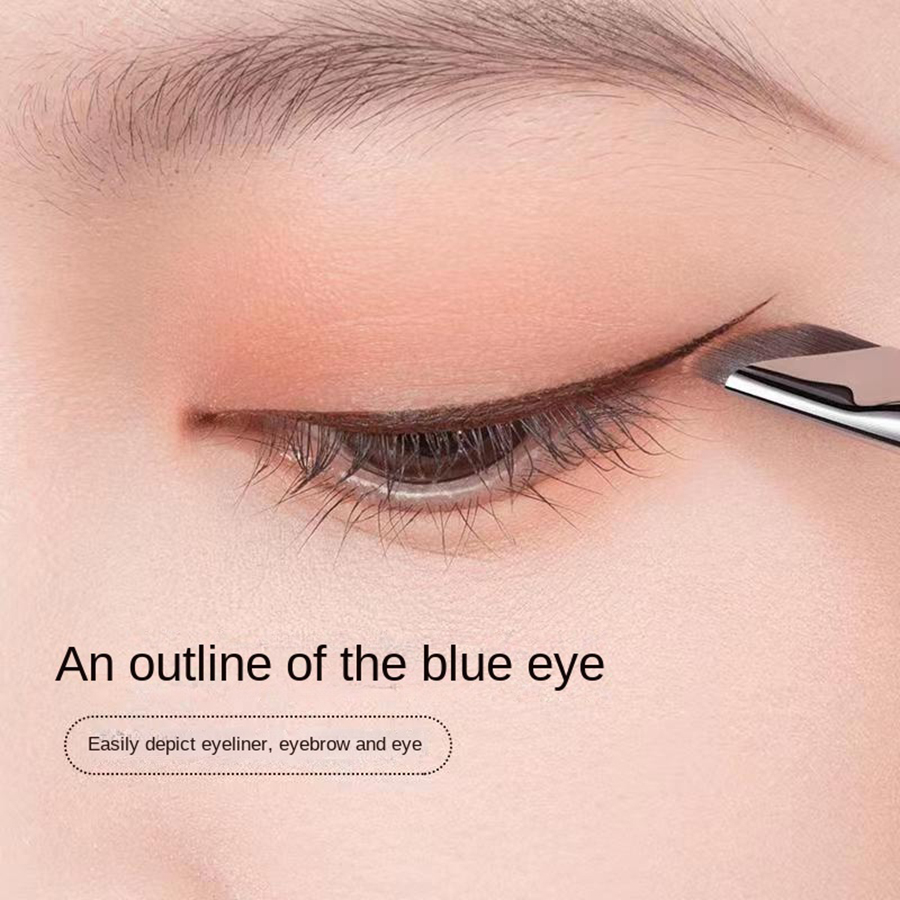 Eyeliner-Pinsel mit abgewinkelter Klinge, dünner Augenbrauenpinsel, Sichel-Eyeliner, flüssiges Gel, Eyeliner-Pinsel, dünner abgewinkelter Eyeliner, machen-hoch-Werkzeug