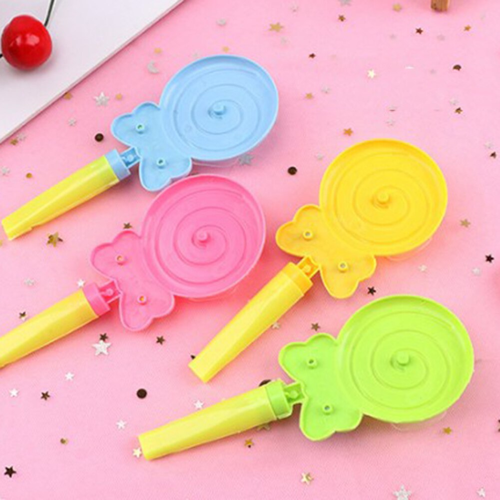 4 stk baby børn vindmølle legetøj slikkepind form lille vindmølle fløjte udviklingsmæssigt udendørs håndtag legetøj pinwheel vind spinner