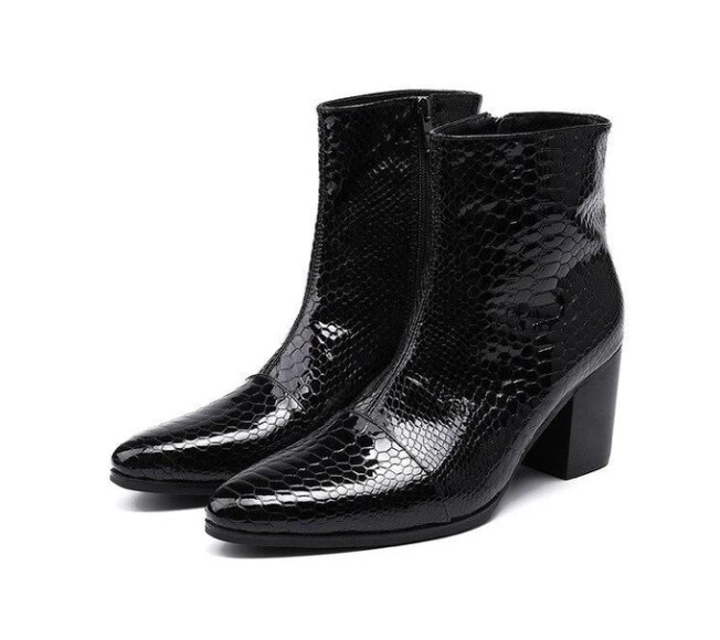 Herrskor fashionabla nit chelsea boot pu läder handgjorda formella snygga västernstövlar för vinter zapatos de hombre 4 m 833
