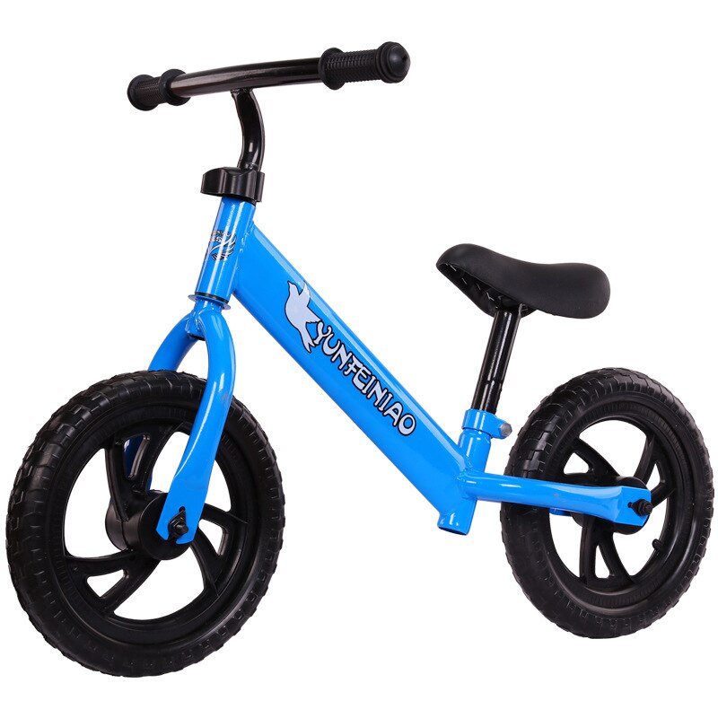 12Inch Kinderen Balans Auto 2-6 Jaar Oud Pedaal-Gratis Scooter Luge Balans Auto Kinderen kids Loopfiets Tweewielige Fiets: Blauw