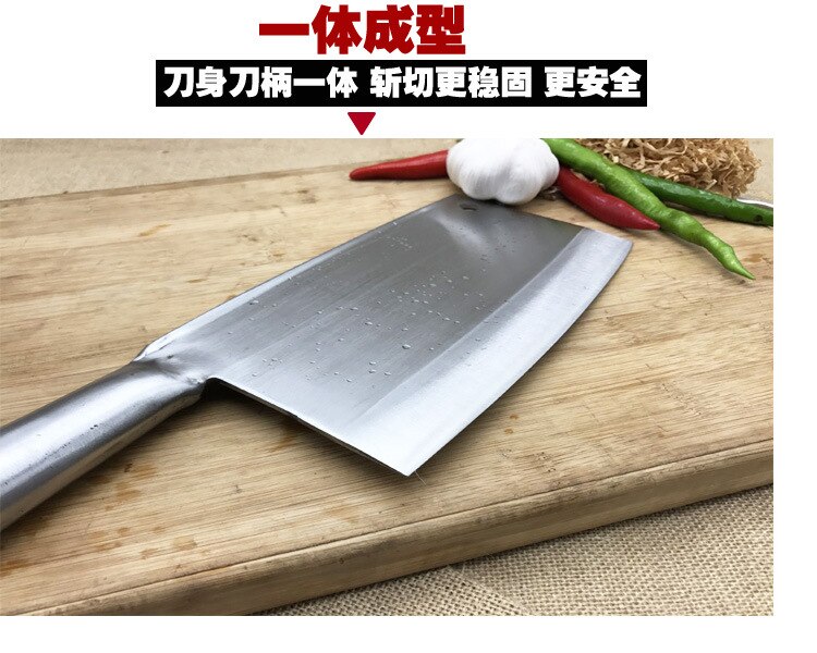 Shuoji hakkekniv håndlavet smedet køkken kok knive 58 hrc stål cleaver 6mm tykkelse klinge køkken redskaber