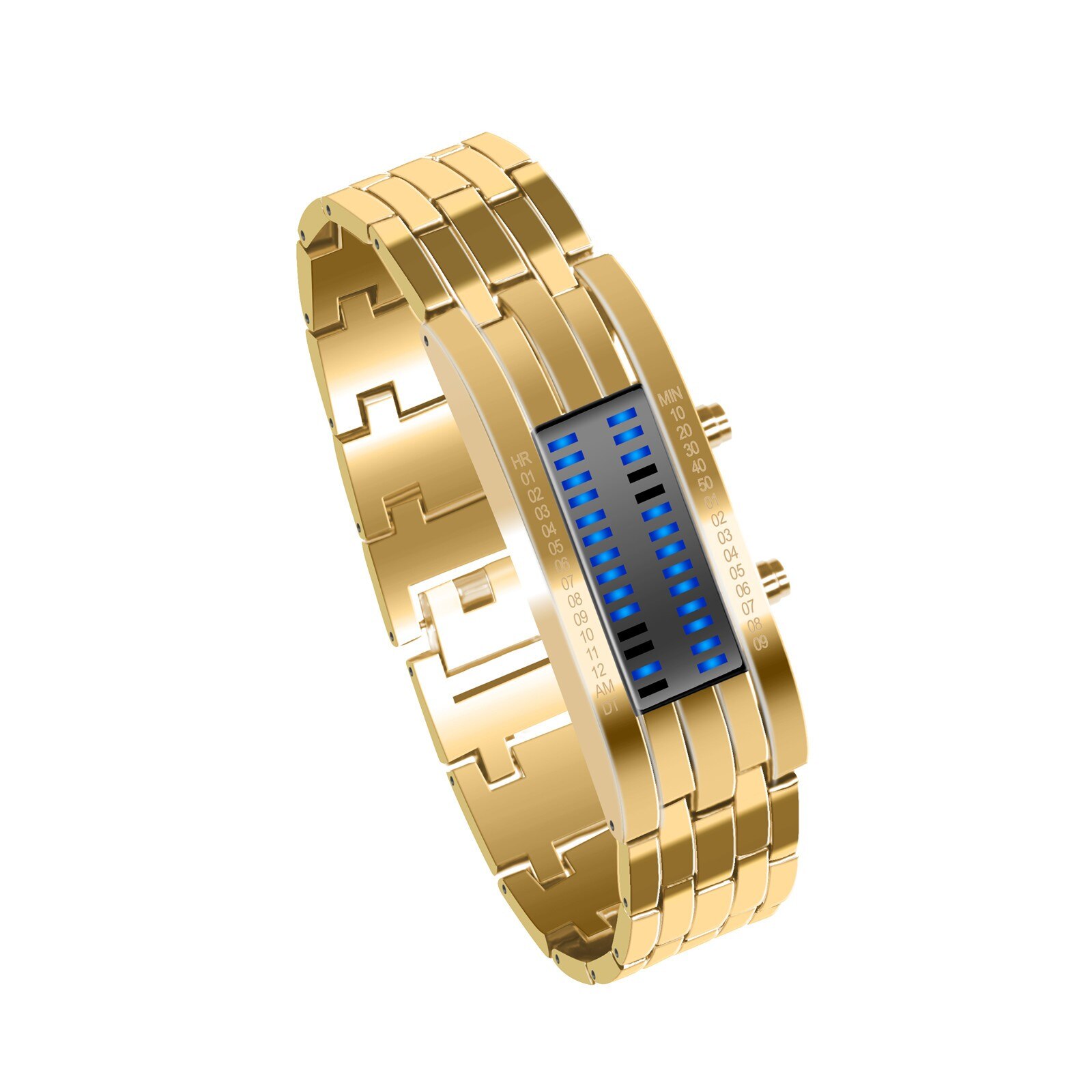 Grappig Horloge Cadeau Voor Mannen Led Lichtgevende Elektronische Schokbestendig Multifunctionele Staal Led Horloges: B