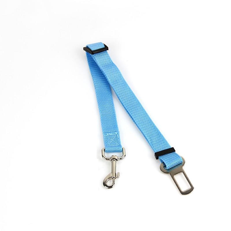 Veilig Rijden Huisdier Autogordel Nylon Ajustable Kat Hond Harnas Leiband Pet Seat Belt Travel Clip Voor Medium kleine Hond: light blue