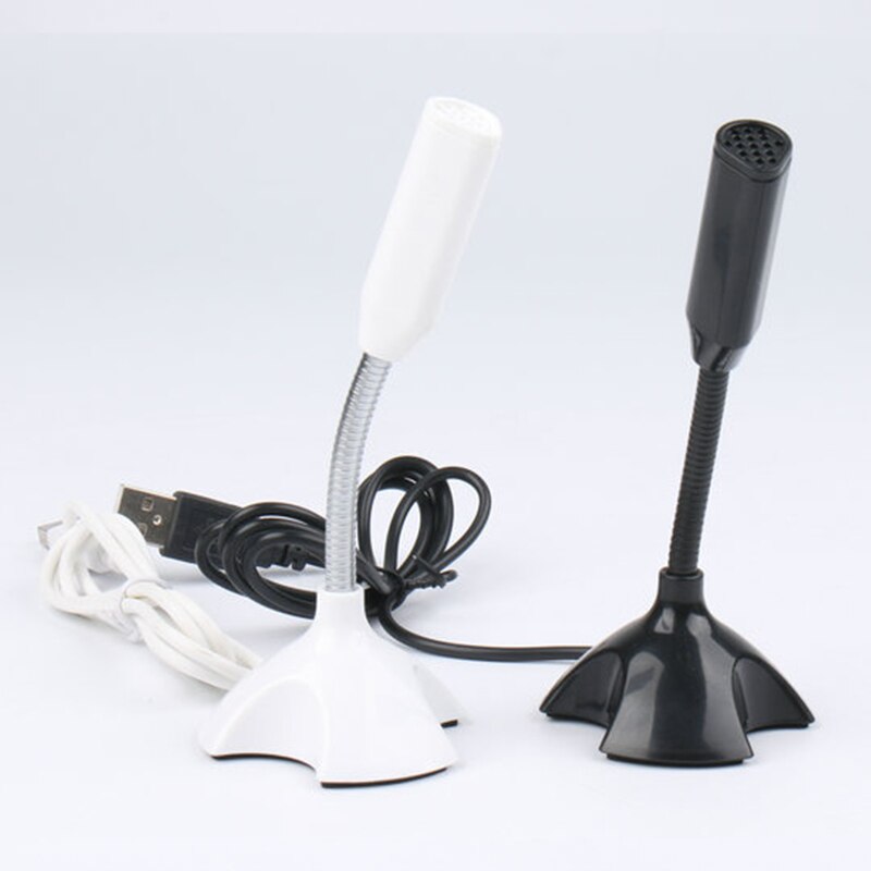 Micrófono de voz Mini USB para estudio, micrófono para portátil ajustable, micrófono con soporte para PC de escritorio de