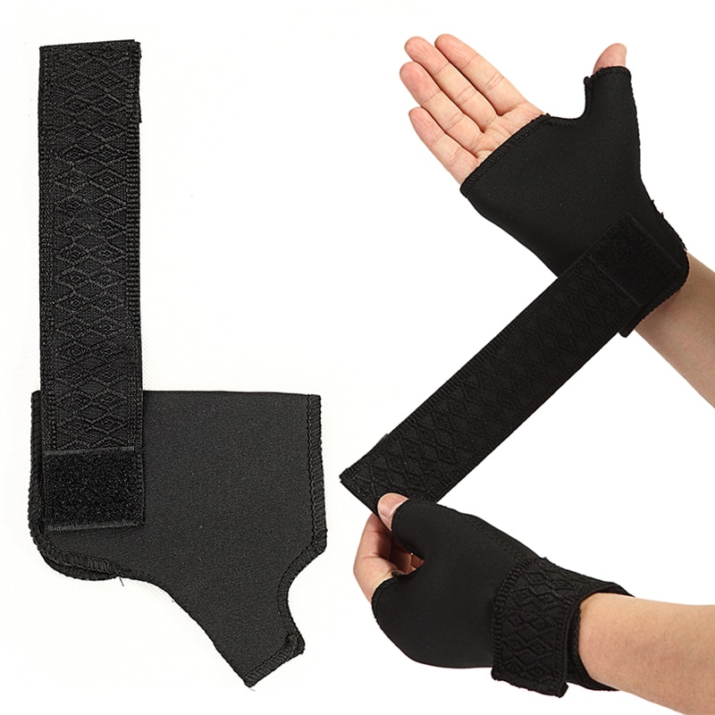 1 Paar Elastische Bandage Polssteun Duim Hand Brace Vinger Spalk Tennis Gewichtheffen Pols Bescherming Therapie Polsband