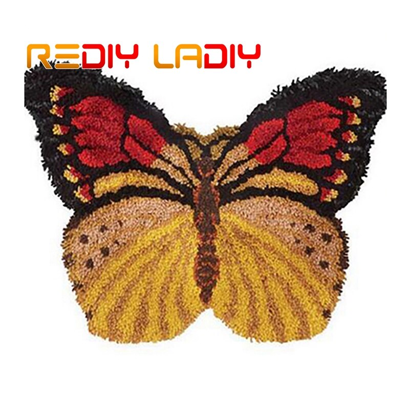 Latch Hook Rug Kits Crocheting Carpet Rug Puppy Girl Dog Acrylic Yarn Pre-Printed Canvas Cushion Mat Crochet Tapestry Sofa Decor: ZD625