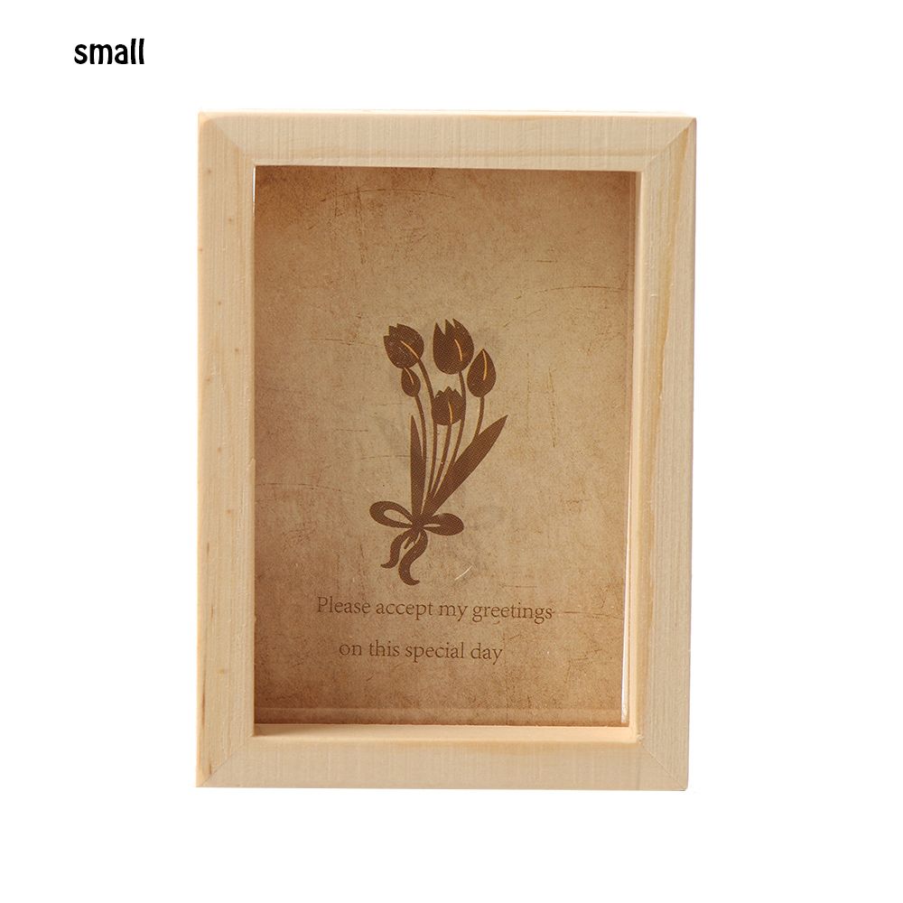 3 Maten Houten Fotolijst Houten Wanddecoratie Kinderen Schilderen Display Box Diy Handgemaakte Fotolijst Home Decor: 7.8X6.6cm