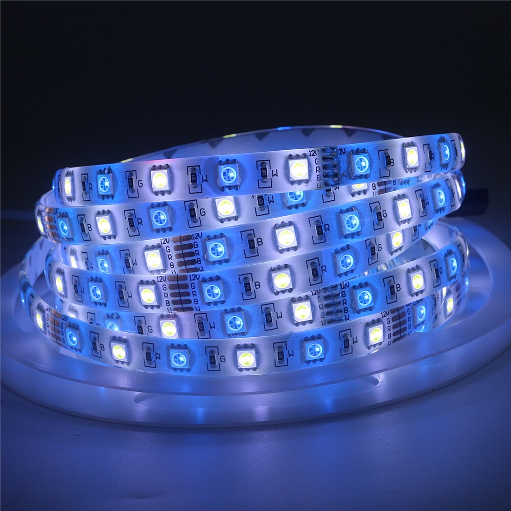 5050 LED Band Schwarz PCB Streifen Licht Wasserdichte 220 V Zu DC 12 V 5 M 300 LED Streifen flexibel streifen Lichter Neon- Band RGBW RGBWW