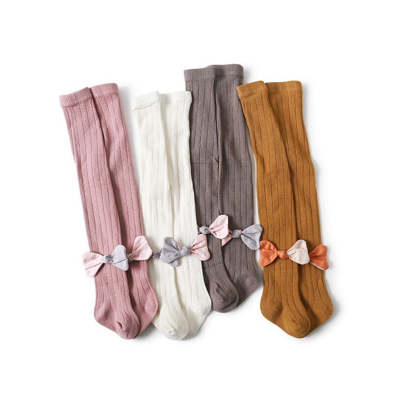 Leuke Gebreide Effen Kleur Baby Meisjes Panty Prinses Strikken Zachte Katoenen Baby Panty Winter Herfst Meisjes Panty Baby Meisje Panty
