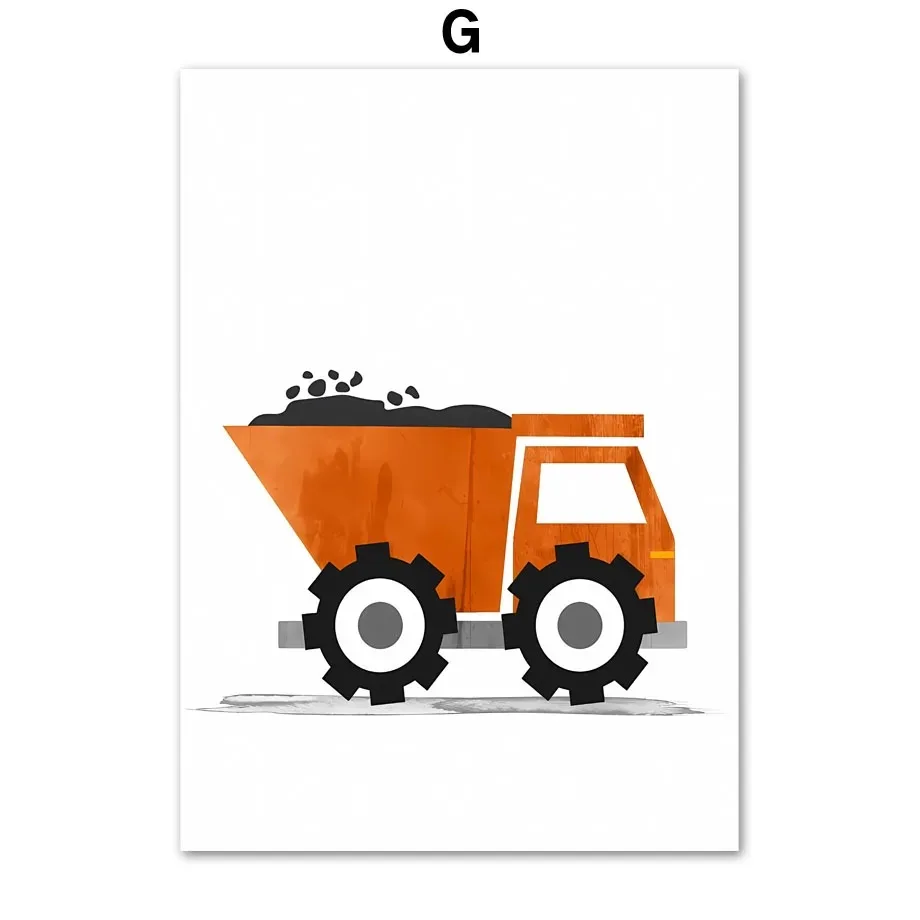 Moderne Nordic Stijl Canvas Print Schilderij Poster Cartoon Auto Letter Nummer Kinderen Muur Foto Art Studio Kinderkamer Home Decor