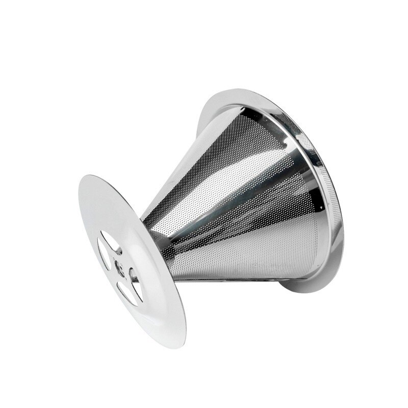 Reusable Coffee Filter Stainless Steel Holder Metal Mesh Funnel Baskets Coffee Dripper Filters Drip Coffee Filter Cup