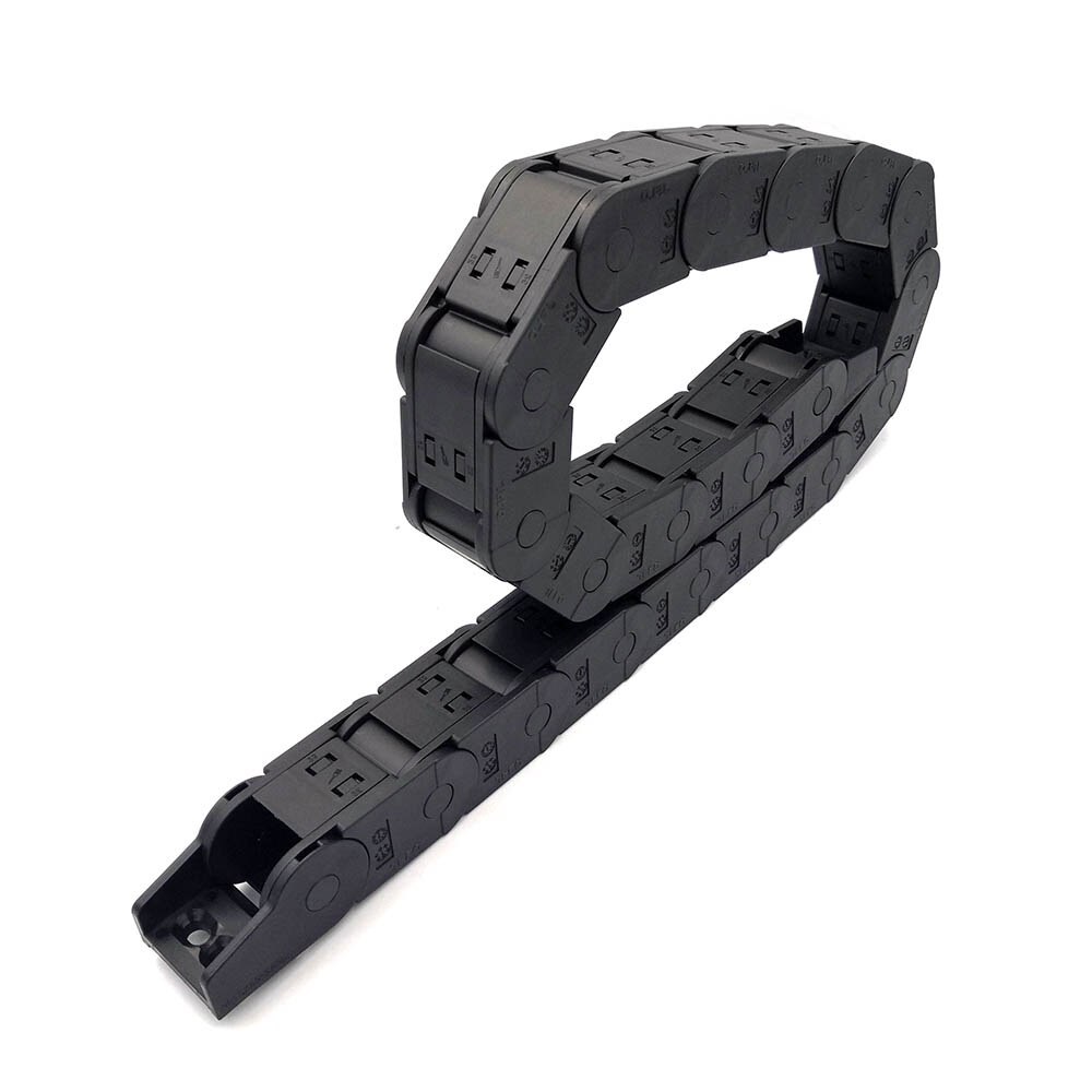 Jflo 25X25Mm 1 Meter Plastic Draad Carrier Kabel Drag Chain Gesloten Open Op Beide Zijden Met Connectoren voor Cnc