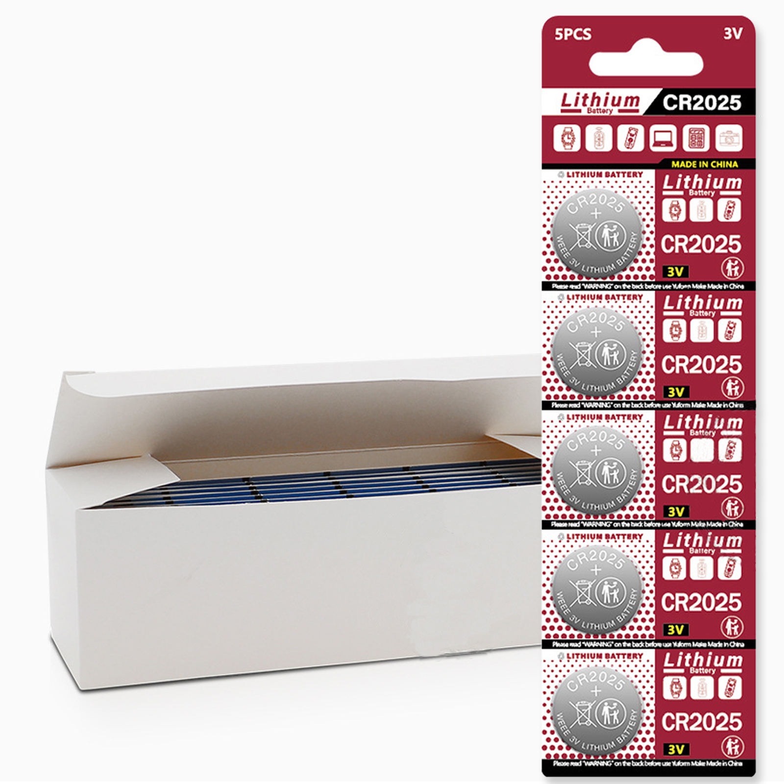 5-100pk cr2025 novas baterias de célula tipo moeda substituir para br2025 dl2025 ecr2025 3v bateria de botão para calculadoras chave do carro brinquedos