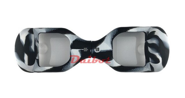 Auto-équilibrage Scooter électrique 6.5 pouces Anti-rayure coque en Silicone pour Hoverboard électrique Multi couleur coque en Silicone de protection: White Black