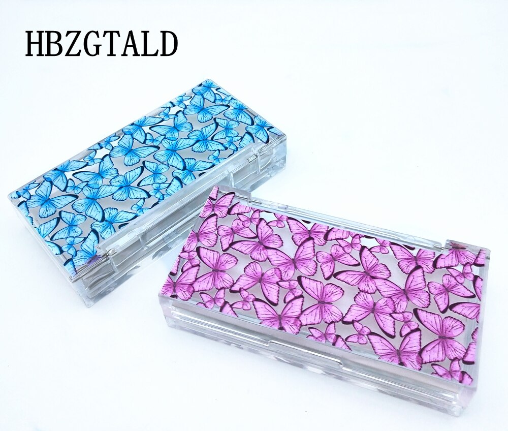 10/20 pcs butterfly print Eyelash Packaging Box Empty Boxes Eyelash Package Case 8-25mm Lashes Rectangle Box