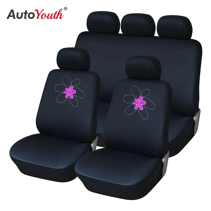 Autoyouth Auto Stoelhoezen Universele Voertuigen Zwart Zetels Autostoel Protector Interieur Accessoires Voor Toyota Corolla RAV4 Kia