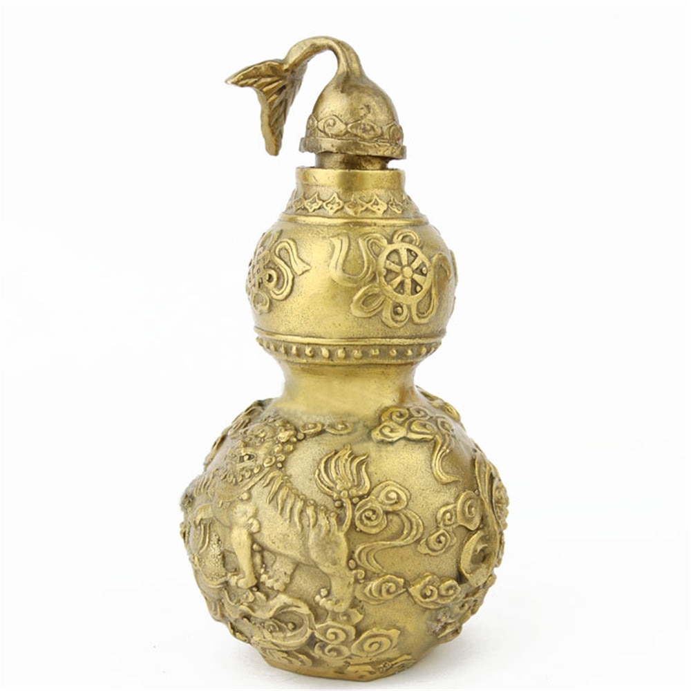 5 Inch Brass Feng Shui lion Wu Lou For Health Enhance Sculptures/WU LOU M4061