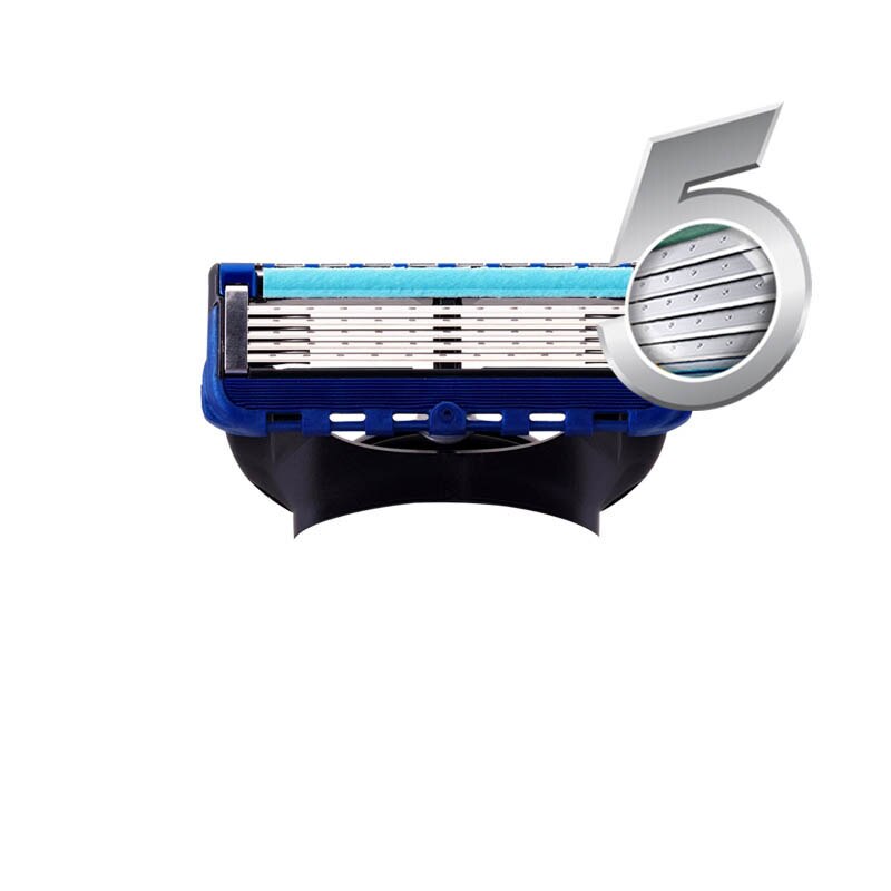 GLTP lettee 8 stks/partij Professionele 5 Lagen Scheren Scheermesjes Compatibel Voor Mannen Gezicht 5-слойное лезвие бритвы Zorg: Default Title