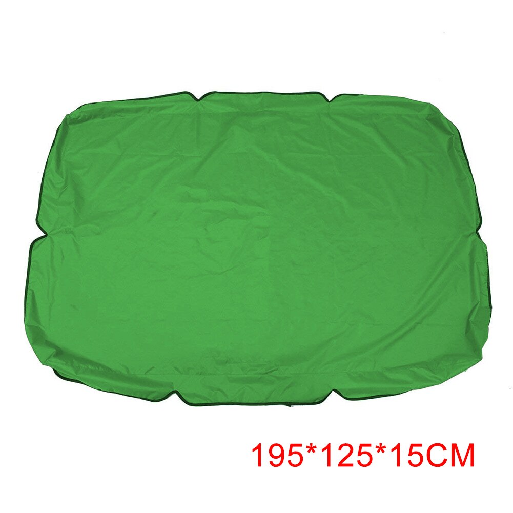 Huske sete baldakin utendørs hage støvtett solskjerm veranda gårdsplass møbler tilbehør uv-beskyttelse terrasse hengekødu trekk: Grønn 195 x 125 x 15cm