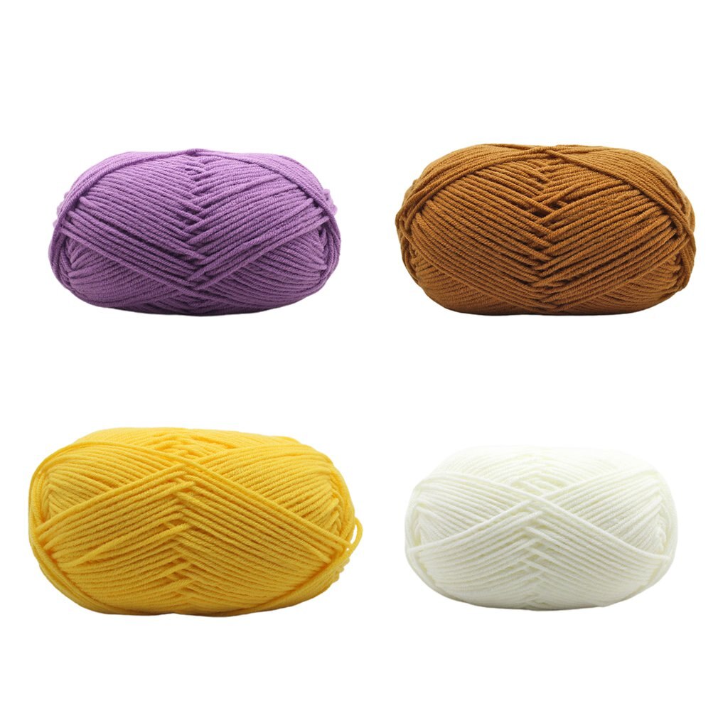 4 strands of milk cotton thread 4 strands of pure cotton hat scarf line blanket medium thick crochet wool