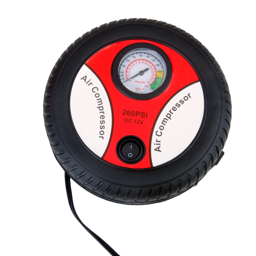 Portable 3 in 1 Mini Tire Inflator Air Compressor 260PSI DC12V Car Auto Pump