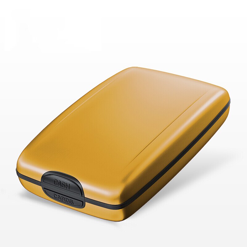 Men's leisure business multi-function smart Wallet Card Bag Coin Wallet anti-theft brush zero wallet: Yellow