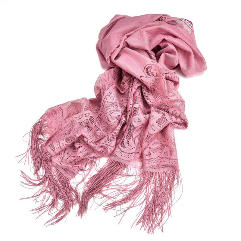 Sjaal dame winter warm polyester lange wikkelsjaal moslim katoen en linnen effen kleur jacquard kwastje grote sjaal hollo