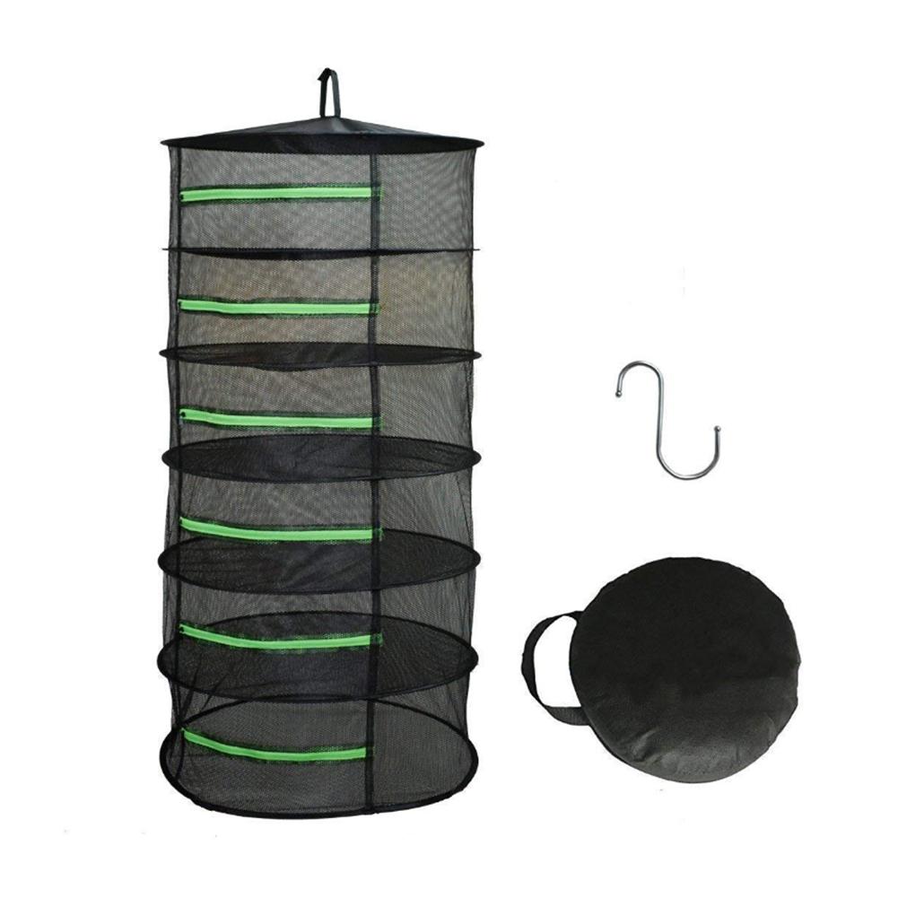 Filet de séchage multifonctionnel, 4/6/8 couches, 0.6M, fermeture éclair, maille hydroponique pour vêtements et pétales alimentaires, outil de séchage rapide: 6 layer