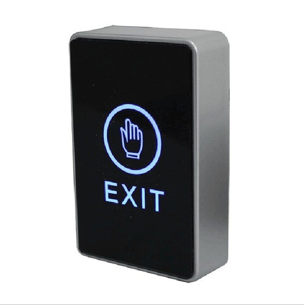 Touch sensor dörrar knapp led-ljus för åtkomstkontroll terminal kontakt dörr fyrkantig touch sensor utgångsfrigöringsknapp