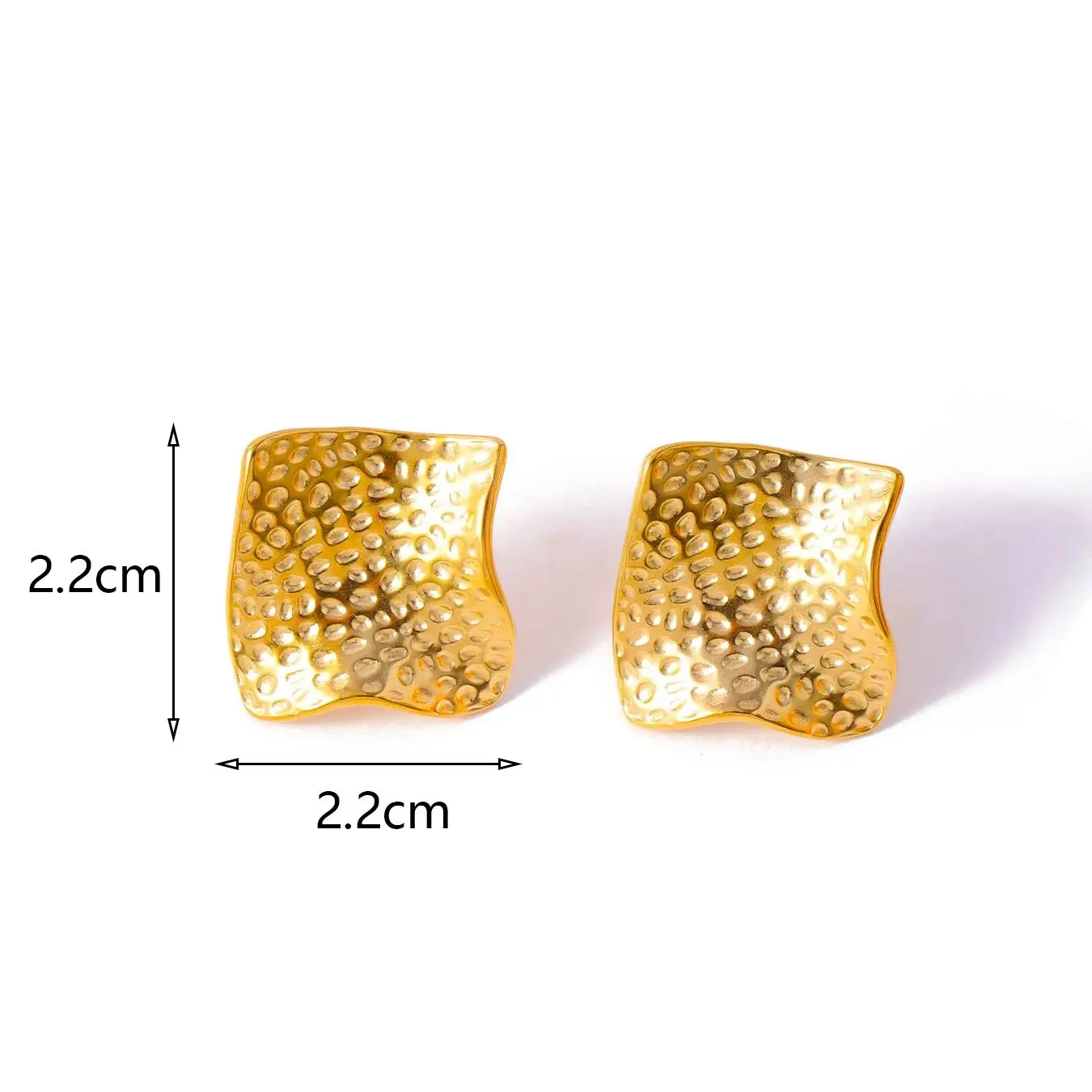 CARLIDANA Girls Jewelry Butterfly Earrings Vintage Stud Earrings Irregula 18k Gold Color Earrings Studs for Women: Rhodium Plated