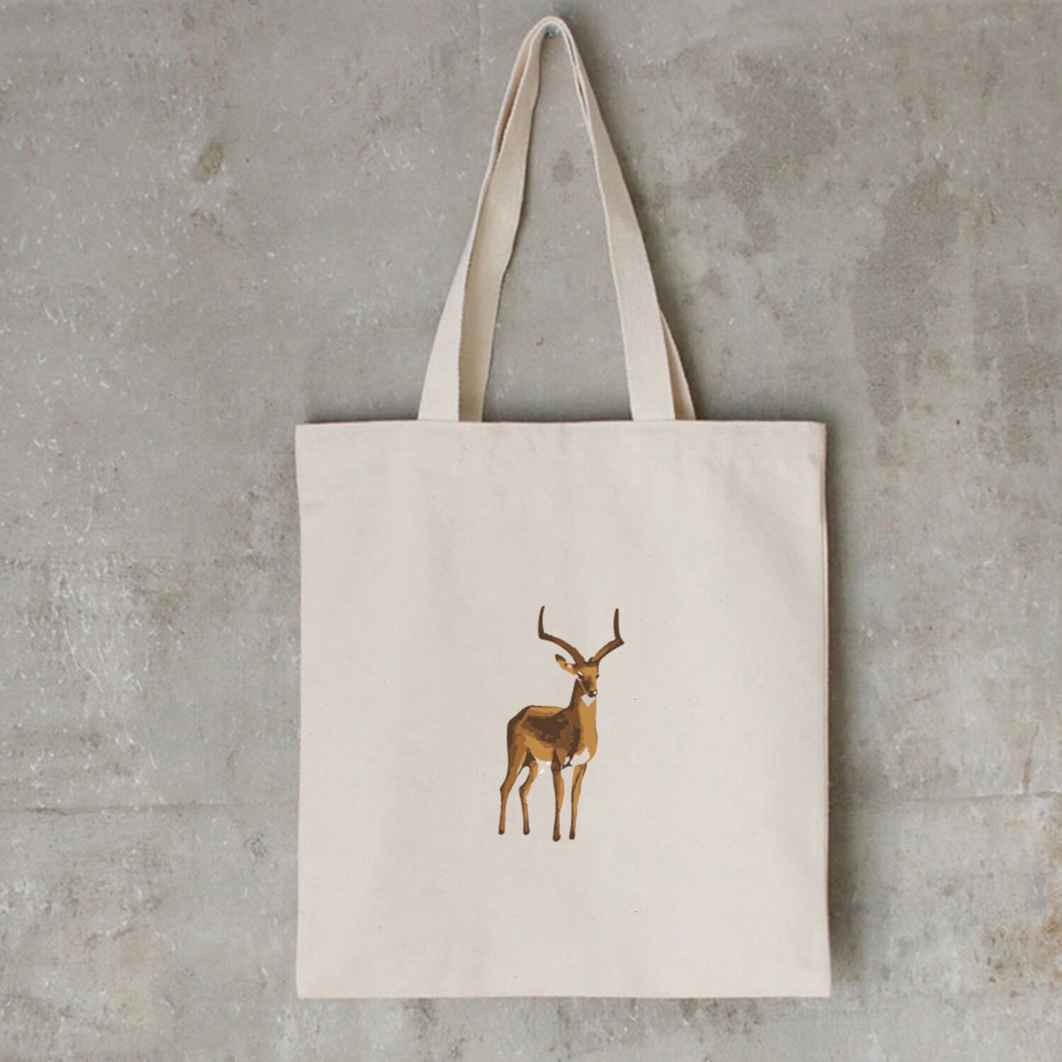 Herten Print Schilderen Boodschappentassen Canvas Opbergzakken Vrouwen Handtas Herbruikbare Vouwen Kruidenier Eco Tassen Literaire