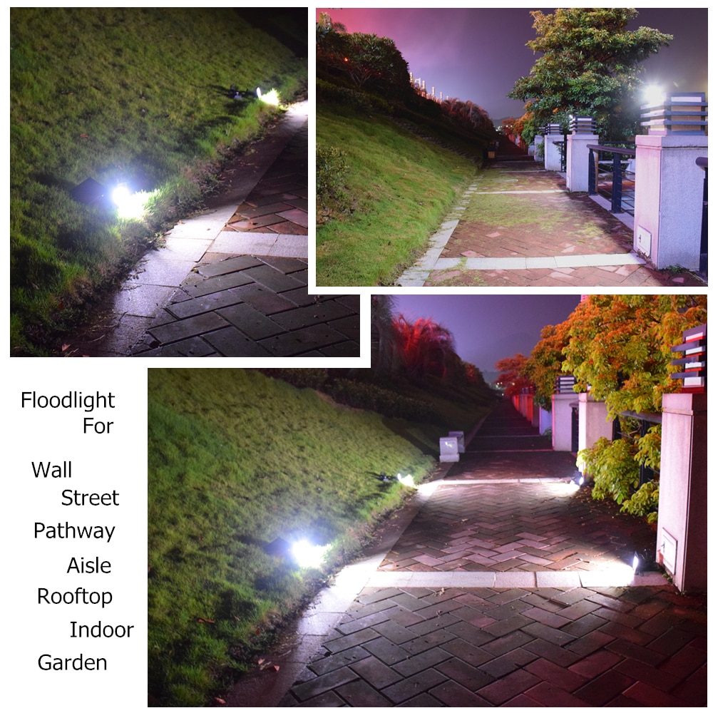 Solar- Licht Garten LED Flutlicht Mit Solar- Tafel 9,8 ft Kabel Lampe Landschaft Solar- LED Licht Sicherheit Für draussen beleuchtung