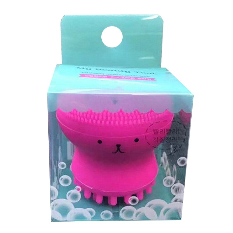 Cepillo de limpieza Facial con forma de pulpo, Material de silicona que Reduce la piel muerta, fácil de sujetar, masajea el acné, suave, Unisex,: 06