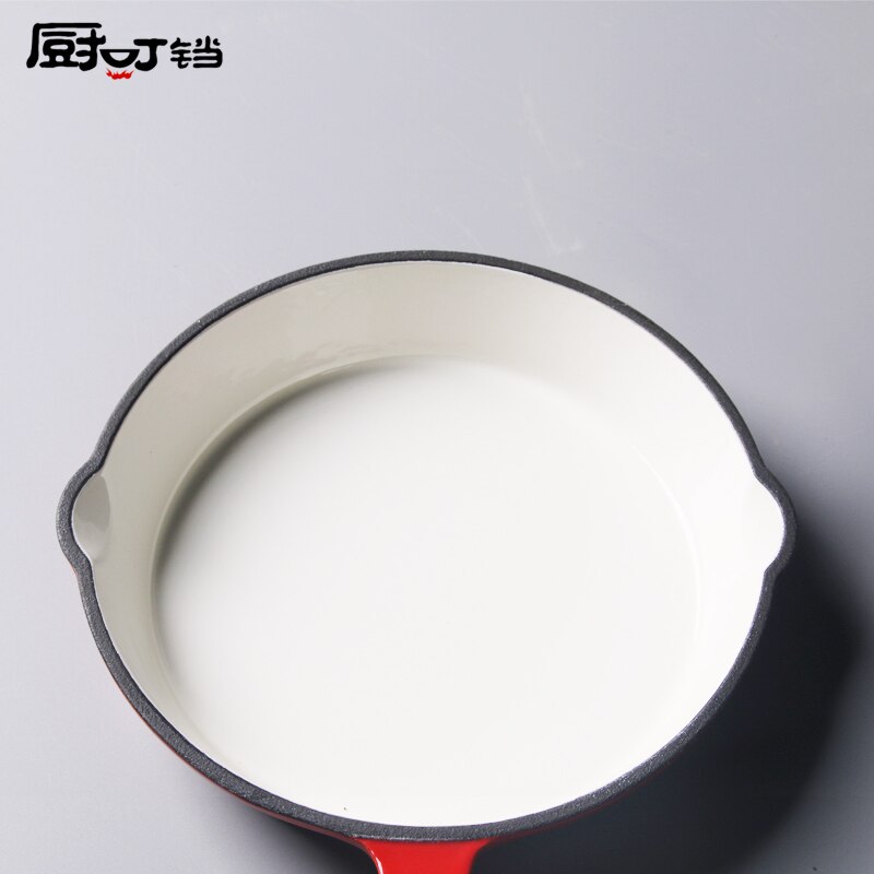 Enamel cast iron pan. Enamel frying pan. No coating, no sticking.