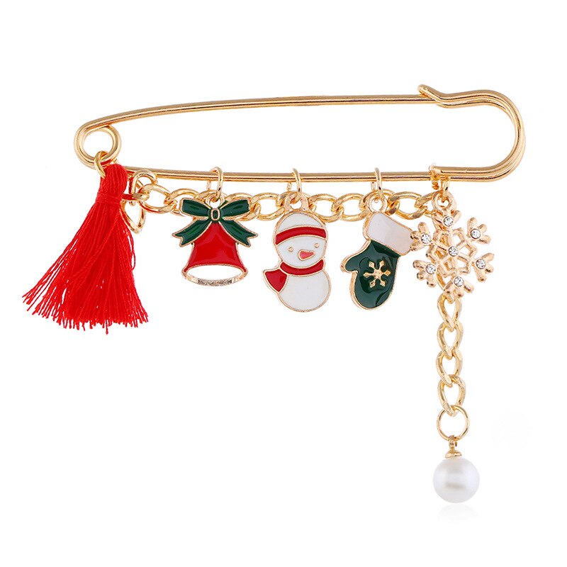 Mode Jaar Kerst Laarzen Broches Voor Vrouwen Kerst Pak Pins Vintage Sieraden Jas Jurk Accessoires: C