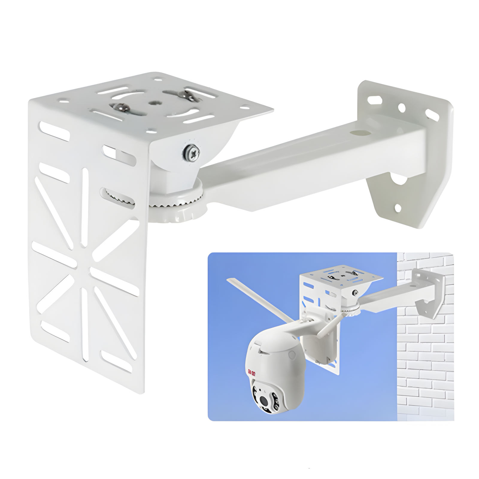 Support de caméra de sécurité CCTV, plaque à Angle droit en forme de L, Support de montage de poteau, Support d'angle mural externe