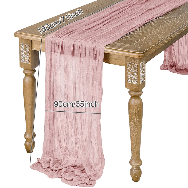 corridore da tavola bianchi in garza semitrasparente Matrimonio Vintage ▾ rustico Compleanno Decorazione di nozze Banchetti Archi Boho arredamento Copritavolo: Di Colore Giallo chiaro