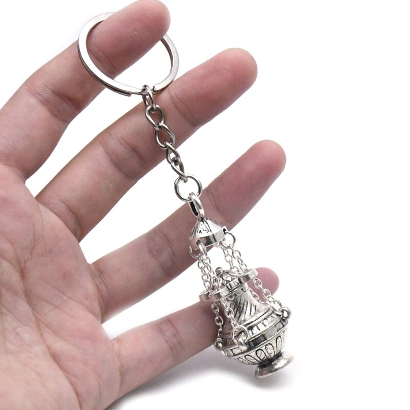 Christian Wierookbrander Sleutelhanger Religieuze Sleutelhanger Sieraden Zak Auto Hanger Keyfob Souvenirs