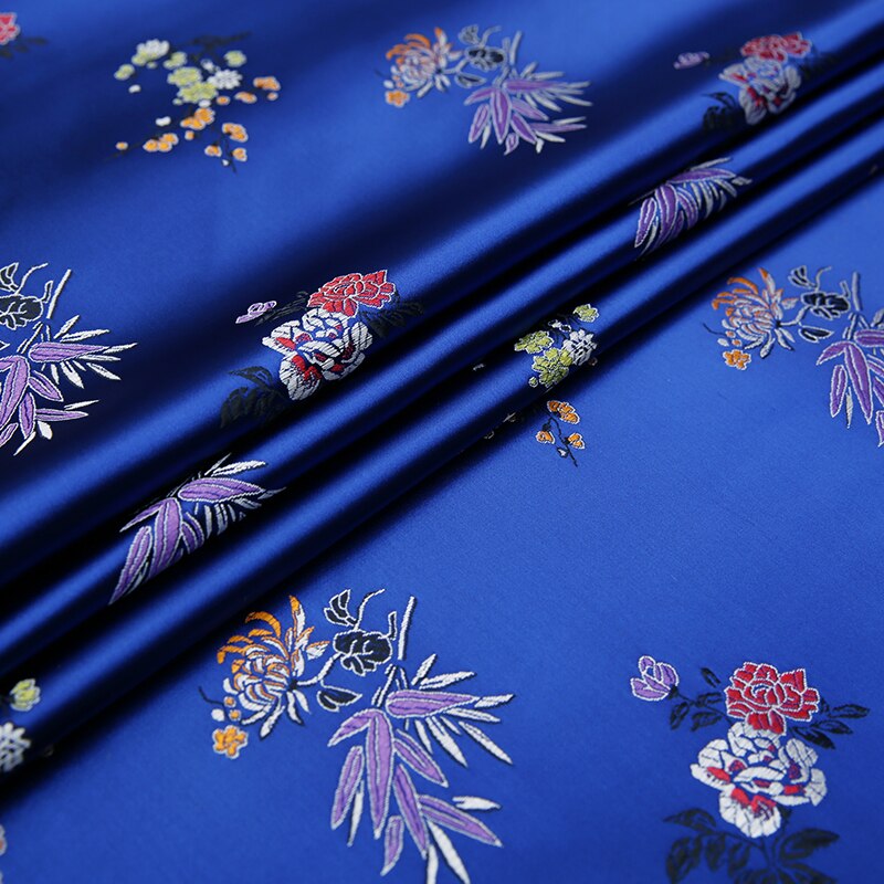 Tissu à fleurs de , brocart de soie, matériel de couture pour robes/vêtements, bricolage: 2