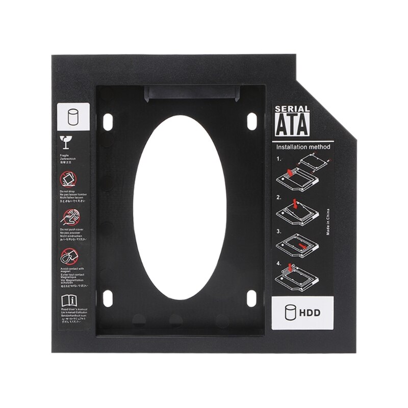 Universal Plastic HDD Caddy 12.7mm SATA 3.0 2.5\" SSD Case For Laptop CD/DVD ROM M2EC